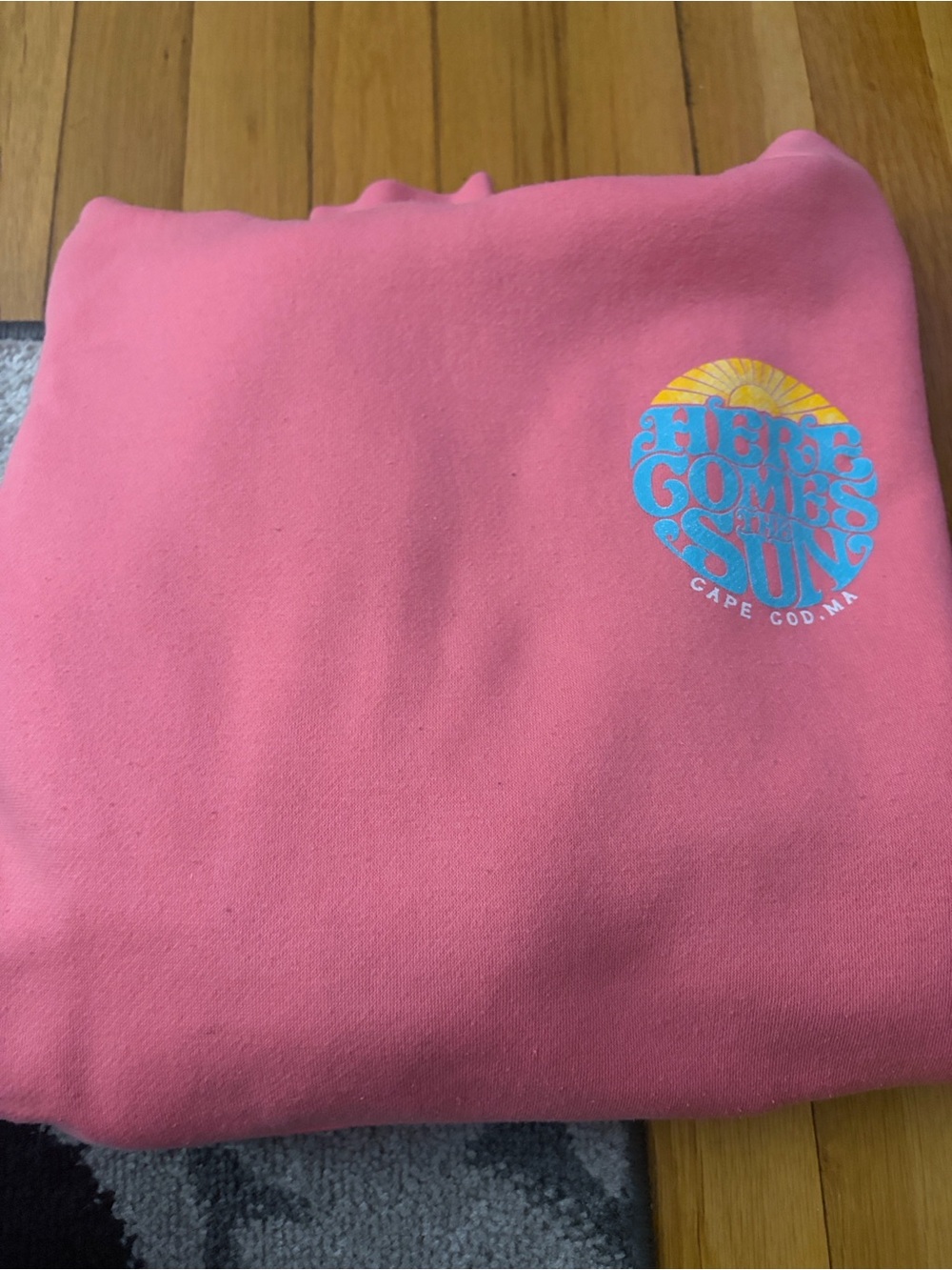 There Goes the Sun Pink Graphic Sweatshirt - Cape Cod Print